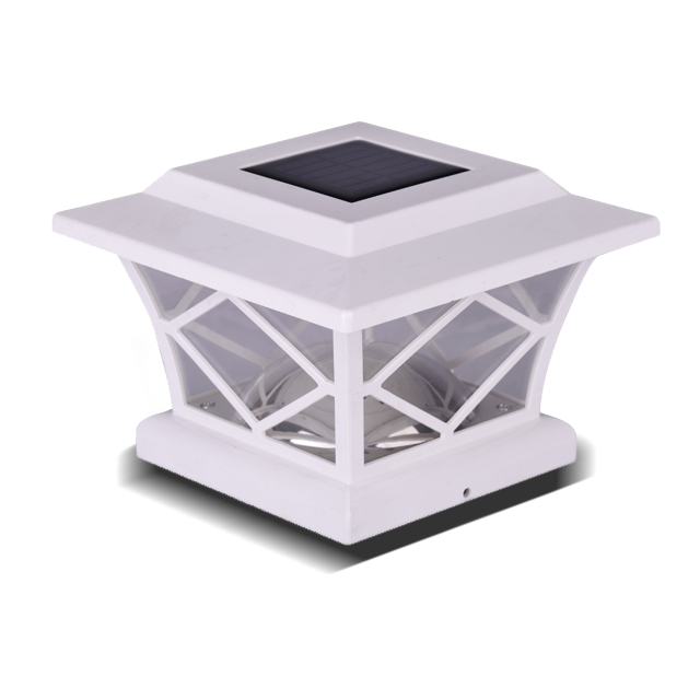 2211-F10 WH Lampa LED Post Cap z białym wzorem w kształcie rombu, pejzażowa lampa ogrodowa 2211-F10 WH Lampa LED Post Cap z białym wzorem w kształcie rombu, pejzażowa lampa ogrodowa