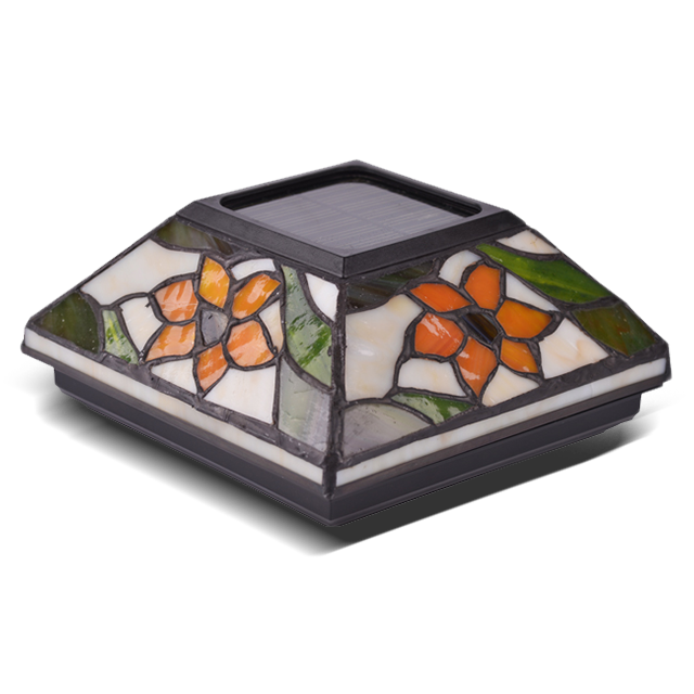 2211-F5 Tiffany Glass Solarna lampa zewnętrzna na słupek 2211-F5 Tiffany Glass Solarna lampa zewnętrzna na słupek