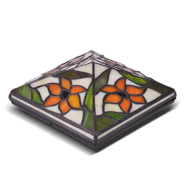 2211-TC1 Wodoodporna zaślepka słupka ze szkła Tiffany i plastiku 2211-TC1 Wodoodporna zaślepka słupka ze szkła Tiffany i plastiku