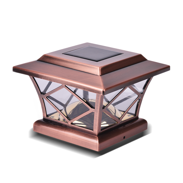 2211-F10 CO Miedziana lampa słupkowa o wysokiej jasności i wzorze diamentu 2211-F10 CO Miedziana lampa słupkowa o wysokiej jasności i wzorze diamentu